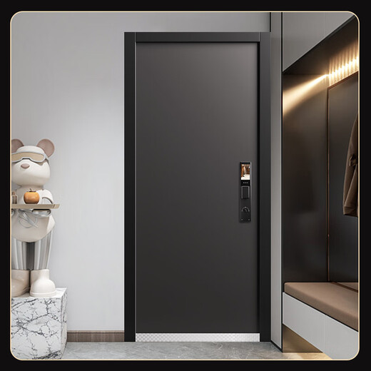 Clase Oudile A DUARTA DE ALEA DE SEGURIDAD PUERTA DE ALEA DE ALEACIÓN DE ALEA PUERTA DE VILLA + AVIACIÓN Puerta de entrada llena de aluminio Puerta de bloqueo de huellas digitales inteligente Bloqueo de nube 2150*960/2050*1050