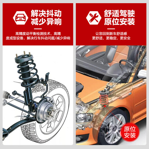 FAFEIER Hongqi H7H5 Pentium TT9TT7T55 rear HS3 front HS5 shock absorber HS7 shock absorber HS9 Pentium NAT E-HS9 18-22 Hongqi H5-rear shock absorber Installation