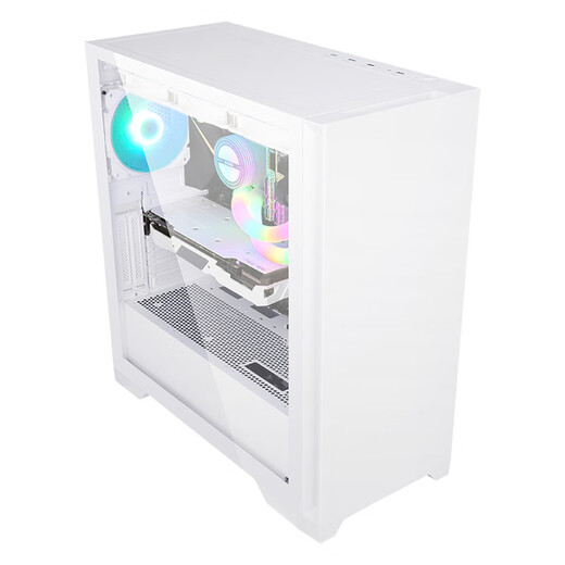 先马（SAMA）颜之神 雪装版 电脑主机箱 12风扇位/双360水冷位/多硬盘位/显卡竖装/玻璃侧透/支持ATX、M-ATX