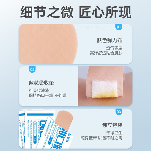 Corfu Waterproof Band-Aid 20 Pieces Medical Band-Aid Large Children's Transparent Invisible Bathable Anti-Abrasive Band-Aid