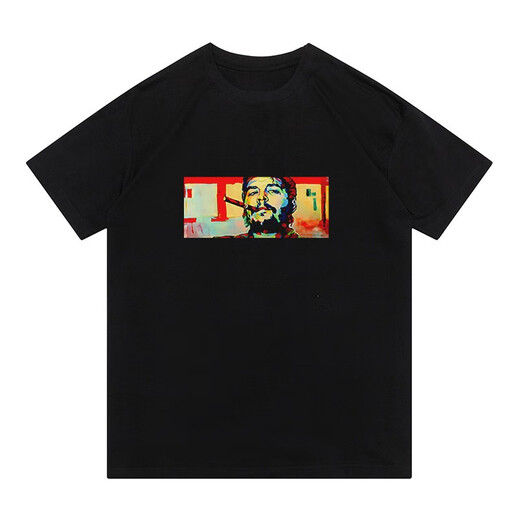熊司令切格瓦拉t恤 主义周边短袖衣服夏季t桖班服男 黑色 d4867 切格瓦拉 XS 75-95斤