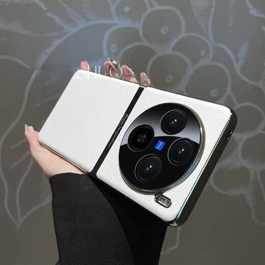 Beiji electroplating solid color splicing plain leather suitable for vivoX100s mobile phone case x100spro new ultra-thin heat dissipation shell