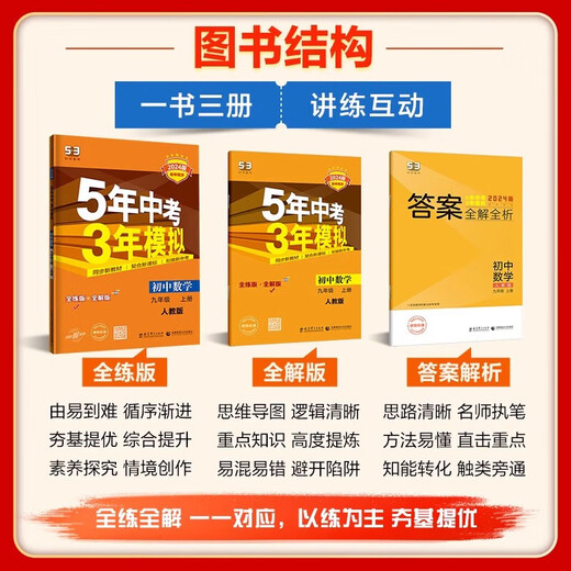 53 Practice questions every day 2024 5th Five-Year High School Entrance Examination Three Years Simulation Grade 7 Volume 1 Seconds Junior High School Mathematics English Chinese Physics Political History Geography Biology People's Education Edition Synchronous Practice Complete Set of 789 Junior High School One, Two, Three, Five, Three, Three, Three, Three, Three, Three, Three, and Three, Mathematics Hebei Education Edition Grade 7 Volume 1 Seconds
