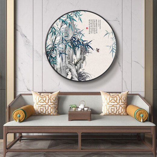 Tongdi Nueva pintura decorativa circular de estilo chino Sala de estar Sofá Fondo de pared Mural Pintura Mural Aisle Corredor Entrada Estudio Estudio