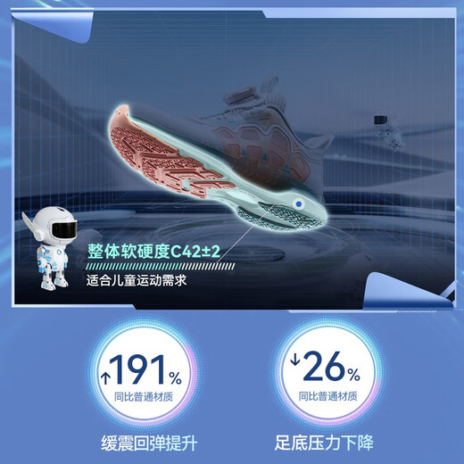 安踏儿童运动鞋蝶翼女小童鞋2023夏季透气追风逐月新款校园潮流休闲鞋 【追风5.0】白/橙/蓝9901-3 28