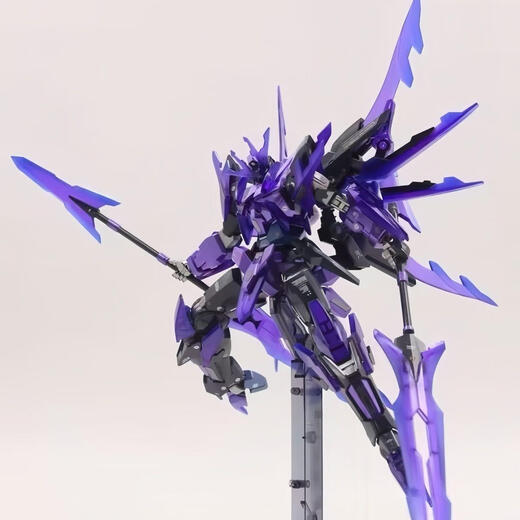 ROHDE集模社冰川瞬变1/144HG高达模型暗物质jms原紫色限定拼装机甲手办 萌闪-特洛八[带驾驶员+水贴+支