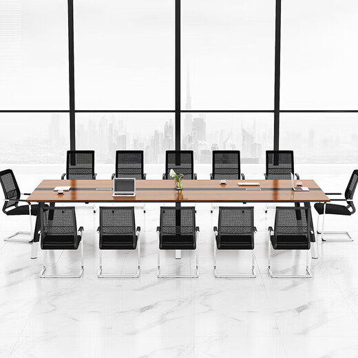 圣黎会议桌长桌洽谈培训桌组职员办公桌 搭配会议椅一把 