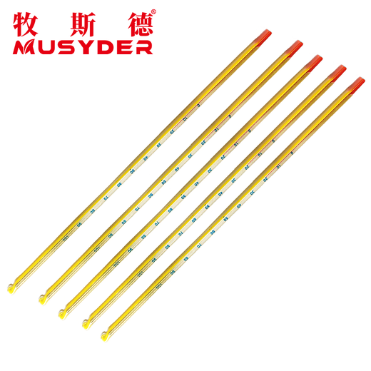 Mushide red water stick meter 0-100 degree alcohol kerosene water bath thermometer glass pig farm special, shipped after disinfection 1 stick