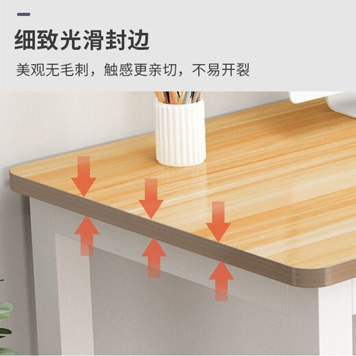 Orenford computer desk desktop small apartment bedroom small table home desk simple office study table long table wood grain white frame single table 120*60*74