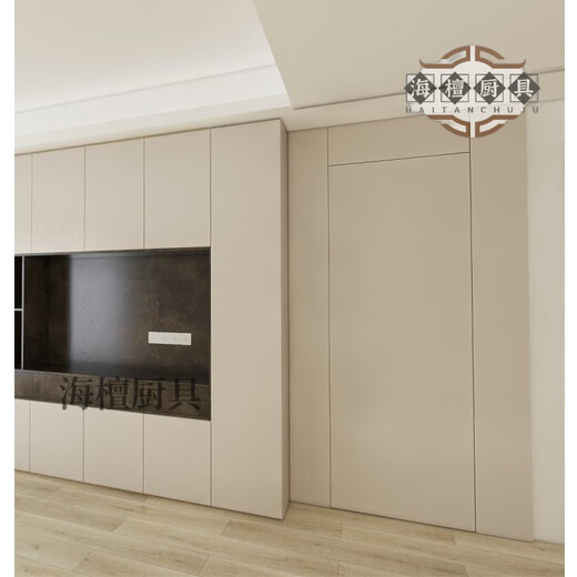 Miaopule 2024 new invisible door and wall integrated background wall grille door secret door hidden door frameless door bedroom door grille wood material / invisible door / including hydraulic hinge / security included