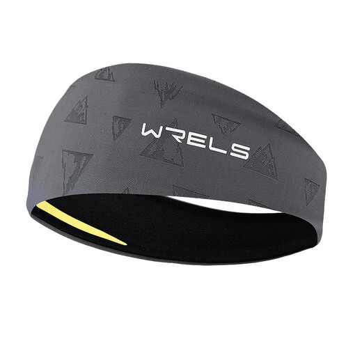 WRELS导汗运动发带健身女跑步夏季吸汗发捆篮球男防滑止汗头带夏季护额 云山蓝印花款【内置导汗条】