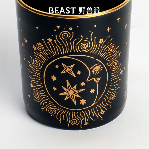 THE BEAST star mug hand-painted gold ceramic mug souvenir wedding gift birthday gift