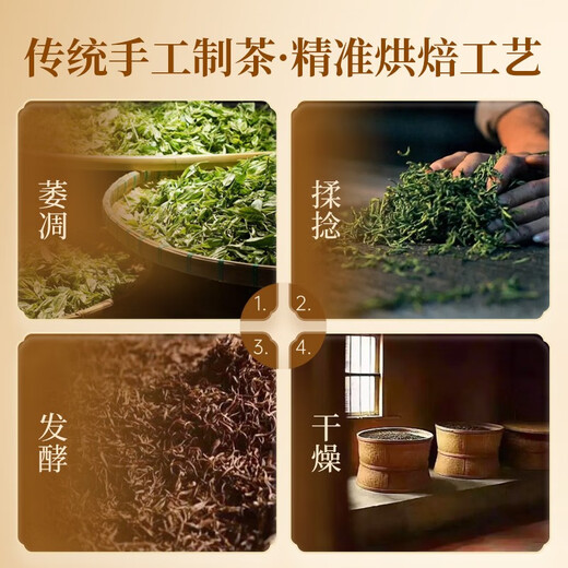 Huaxiangyuan Tea Gift Box Dahongpao Wuyishan Rock Tea Oolong Tea Drink Yourself Tea New Year Gift Gift 116g*1 Box [Buy One Free One]