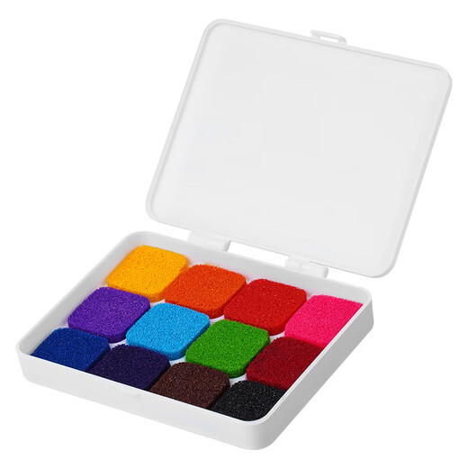 Peinture de doigt de couleur inverse pigment avec une plaque d'impression à empreinte à main multi-couleurs