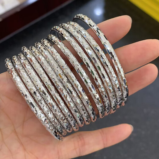 Zhongxin Jewelry Crushed Ice Platinum PT950 Bracelet with a Plain Circle and a Round Closed Bracelet as a Goddess Day Gift for My Girlfriend. More to be returned, less to be replenished. About 11.5 grams (54 circle size)