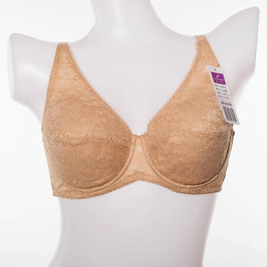 Hua Yan Qiao Nu Zi Lan Underwear SW7373 Bra Side-retraction Adjustable Thin Cup Large Bra Apricot Skin 80C