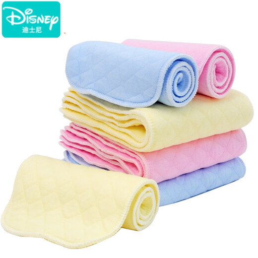 Disney Pañal puro algodón de algodón para bebés lavable meson pañales de tela superficie algodón de algodón recién nacido anillo de orina para niños suministros 10 paquete de 3 capas blancas regulares l regulares l