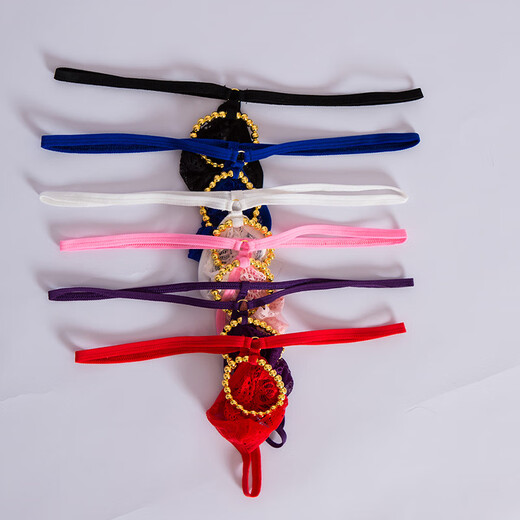 Men's sexy underwear, men's suspenders, ring underwear, European and American men's thong, lace bag free, pink, one size fits all