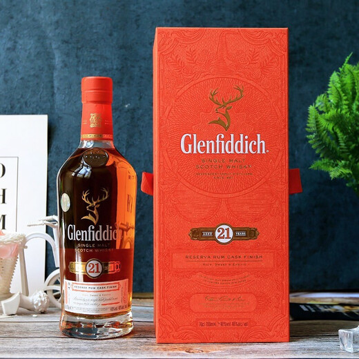 格兰菲迪（Glenfiddich）21年 苏格兰单一麦芽威士忌 700ml 40度 礼盒装 进口洋酒