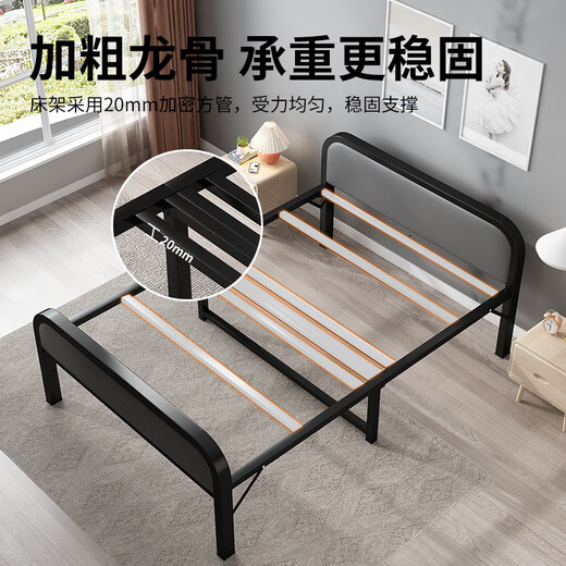 Nueva cama plegable de belleza en la cama para una cama para una cama para el almuerzo de la cama de la cama simple acompañante de la cama para la cama dura del hogar yzc18 modelo de bolsa de doble suave mejorado - 80 cm de ancho