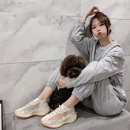 ADIDAS COCO COCA COMBRA TRIPLE Crock Shoes para hombres Zapatos para mujeres Yeezy Boost 380 Coco 380 Agradables zapatillas de carreras FX9764/Mist Brown 43