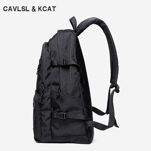 Cavlslkcat -Rucksack für Männer große Kapazität Rucksack Business Business Trip Computertasche Freizeitstraße Rucksack High School College Schultasche Schwarz 31*23*47 cm