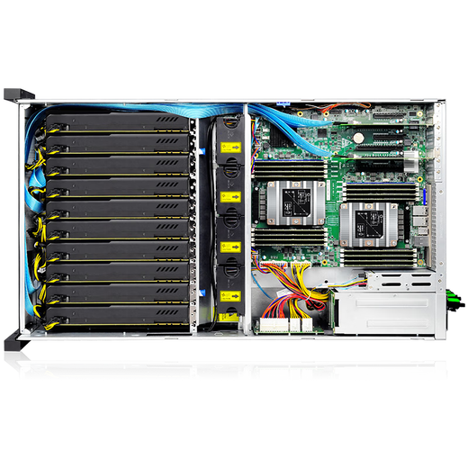 Chu Fei Xeon 3rd Generation 8-card RTX4090 deep learning GPU server Eight-channel H100/A6000 graphics card 671b DeepSeek artificial intelligence workstation host 256G memory + L40 48G*8 Dual-channel 8368Q 76-core 152 threads