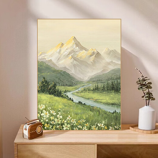Zhenxi digital oil painting diy handmade birthday gift Rizhao Jinshan decorative painting landscape coloring oil painting hand-painted coloring painting Rizhao Jinshan digital oil painting 30*40cm