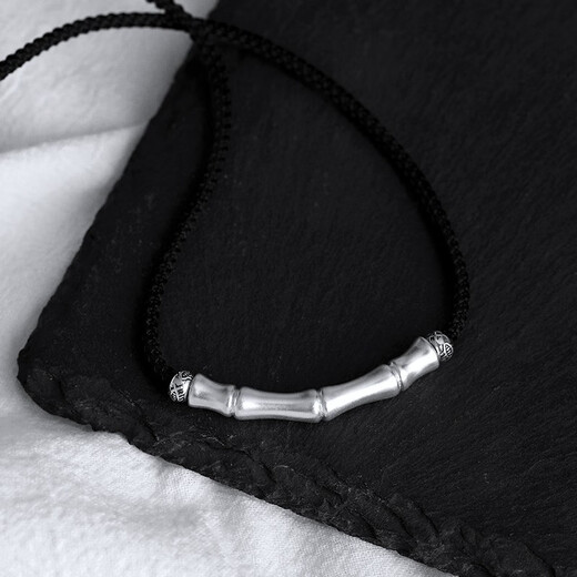 BJYL Bamboo Necklace Men's Examination Landing Transfer Bead Pendant Clavicle Chain Braided Rope New Chinese Style Good Luck Boys Gift Necklace