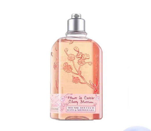 L'Occitan Grass genuine shower gel sweet cherry blossom body lotion 250ml moisturizing and long-lasting fragrance moisturizing and smoothing cherry blossom shower gel 1 bottle