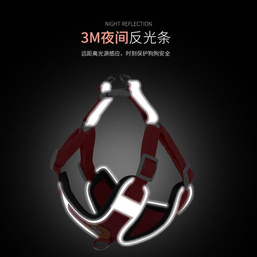 LOVINGPET dog leash chest harness dog leash small dog dog leash vest style dog harness Teddy Bichon leash puppy black S recommended 14-20 Jin Jin equals 0.5 kg