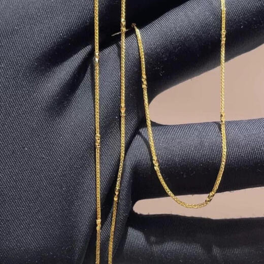 Zhongchi gold necklace, versatile O-shaped Chopard snake bone chain, clavicle chain, imitation gold color Valentine's Day birthday gift for girlfriend, gold Chopard bamboo chain, gold 0.2 5D