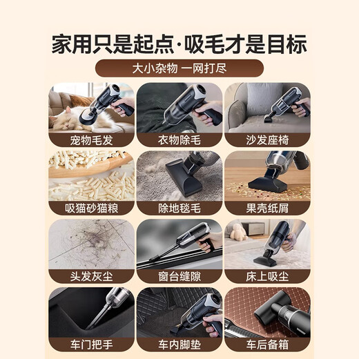 Pet hair cleaner, cat and dog hair removal and sticky hair artifact, automatic wireless vacuum cleaner, bed carpet cleaner 1 upgraded model 39000R speed