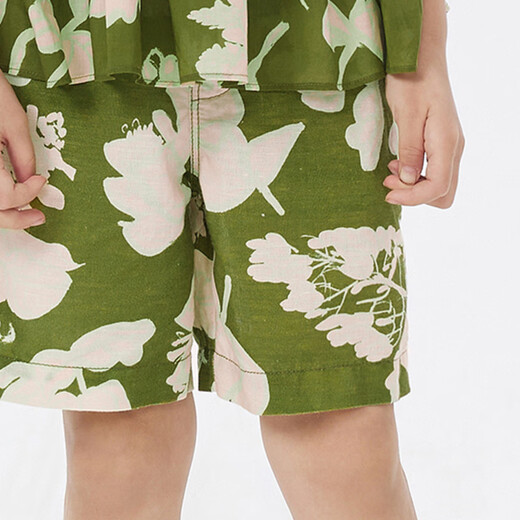 Jnby by JNBY Jiangnan Buyi children's shorts summer colorful print cute casual cotton and linen boys and girls 1N6E13790 904 mixed pink green 140 cm