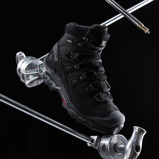 Salomon couples outdoor hiking shoes waterproof breathable high-top QUEST GTX ADVANCED black 416685 3.5 (36)