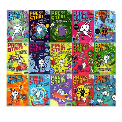 超级方块兔 Press Start 15册赠音频 学乐大树Branches系列 全彩爆笑畅销章节书桥梁书 蓝思450-540L  英文原版  6-12岁 学乐大树系列美国学乐出版社  小学教辅