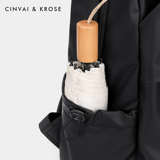 CinvaiKrose男士双肩包2025新款大容量电脑包背包书包七夕情人节礼物 黑色