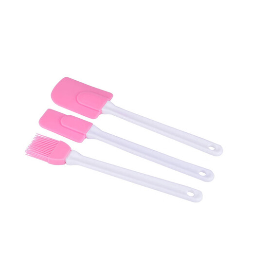 Mumuxia silicone oil brush scraper food oil brush pancake brush barbecue seasoning brush food supplement baking tool three-piece set
