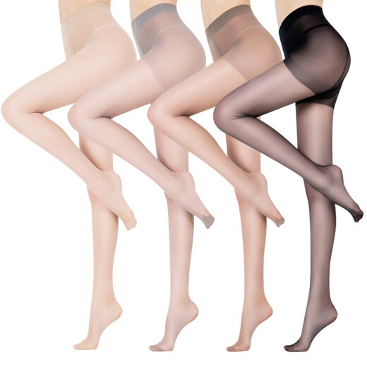 Langsha-Strümpfe für Frauen mit großer Größe Doppelplüsch Ultra-dünner Strumpfhosen sexy Langrohr Fleischfarbe Anti-Hook Seidengiergänge