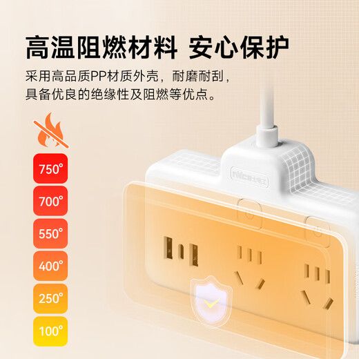NVC NVC Electrician Socket Converter Plug Plate Multi-hole Converter with Line 2+2 Point Control USB+Type C Combination Hole Converter EP444C