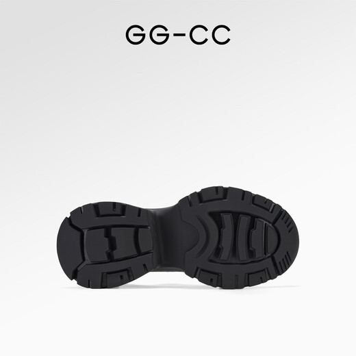 GG-CC [Même modèle en étoile] Moonfall Galaxy Silver épais semelles Sole Daddy Chaussures pour femmes All-Match Autumn Nouveau G23X4317 Cuir en argent 37
