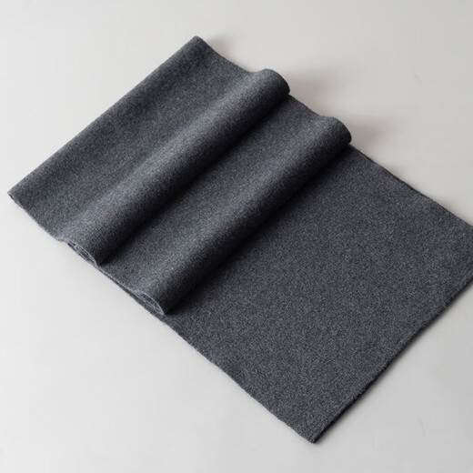 Tencel scarf painted wool scarf men's winter solid color thickened warm gift for boyfriend high-end all-match gift box men's scarf dark gray gift box