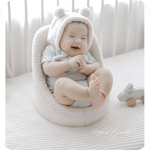 YWZR crawling mat 100 days baby photography artifact sofa photo baby props newborn year old chair crawling mat beige upgraded version (gift pillow) 100 days