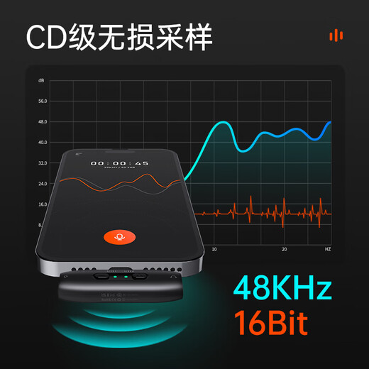 Hohem Mic-01 lavalier microphone wireless one-to-one type-c microphone radio noise reduction live broadcast mobile anchor short video recording Android iphone Apple 16 camera