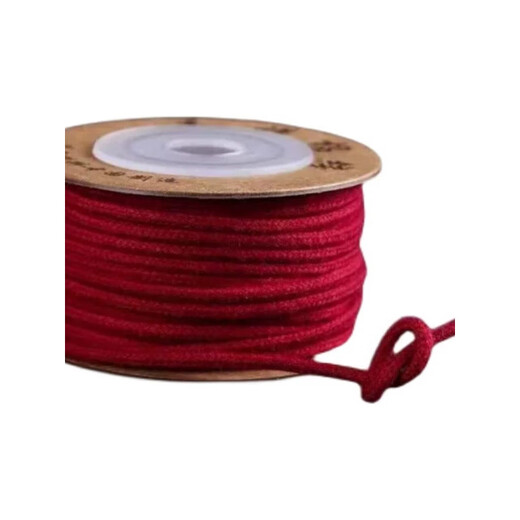 Maimeide core-spun cotton thread Wenwan thread pure cotton wear-resistant Buddha bead thread Xingyue Phoenix Eye Passion Seed Bodhi Hand Bead Bracelet Rope White 1.5MM (comes with crochet hook + Mambo lead)