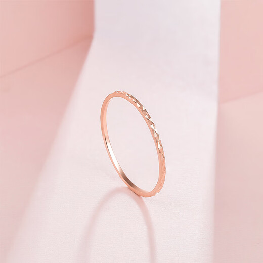 Saturday Fortune (ZLF) 18K gold ring women's color gold rose gold tail ring plain ring size 16