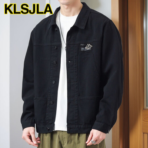 Klsjla Jacke Herren Frühlings- und Herbst-Hemd-Hemd-Revers-Herbst-Kleidung Herren-Arbeit Jacke Frühherbst-Jacke Top AI [Upgrade-Version] K12806 Khaki XS M [Empfohlen 90-120jin [Jin gleich 0,5 kg]]]