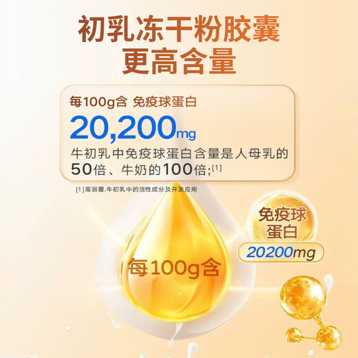 Capsules d'immunoglobulines de Pékin Tongrentang Immunomodulation Colostarque Capsules de poudre lyophilisées Colosules oral Colostarch améliore une résistance améliorée 5 boîtes de pack périodique [applicable à toute la famille]