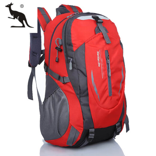 Kuqi Kangaroo Outdoor Mountaineering Bag 40L Large Capacity Lightweight Travel Backpack Men's and Women's Backpack Waterproof Cycling Bag School Bag Black