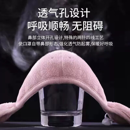 泰瑞格保暖面罩口罩男女秋冬防风防寒面罩耳罩一体全脸防晒护耳透气口罩 护耳口置二合一 黑色